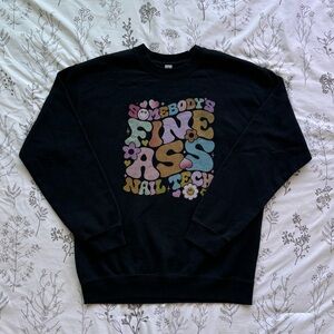 Nailtech graphic crewneck sweater